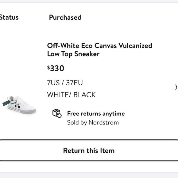 Off white canvas white sneakers - Picture 5 of 9